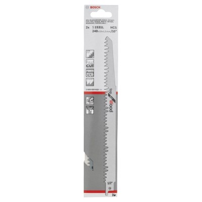 Bosch - Top Serisi Ahşap için Panter Testere Bıçağı S 1531 L - 2'li