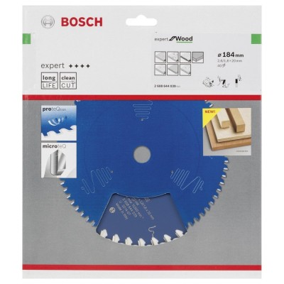 Bosch - Expert Serisi Ahşap için Daire Testere Bıçağı 184*20 mm 40 Diş