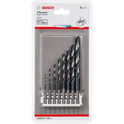 Bosch - Impact Control Serisi HSS Metal Matkap Ucu Seti 8'li - Click