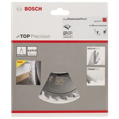 Bosch - Best Serisi Hassas Kesim Lamine Panel için Ön Çizme Bıçağı 120*22 mm 12+12 Diş