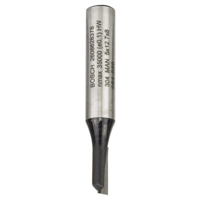 Bosch - Standard Seri Ahşap İçin Tek Oluklu, Sert Metal Düz Freze Ucu 8*5*51 mm