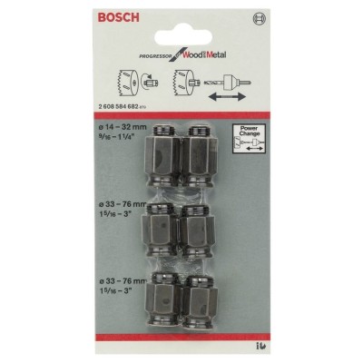 Bosch - Power Change Değiştirme Kiti, Yeni Progressor Serisi Delik Açma Testeresi (Panç) için 6 Parça