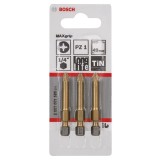 Bosch - Max Grip Serisi Vidalama Ucu PZ 1*49 mm 3'lü