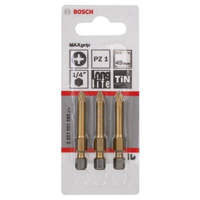 Bosch - Max Grip Serisi Vidalama Ucu PZ 1*49 mm 3'lü