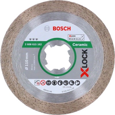 Bosch - X-LOCK - Best Serisi Seramik İçin, Elmas Kesme Diski 110 mm