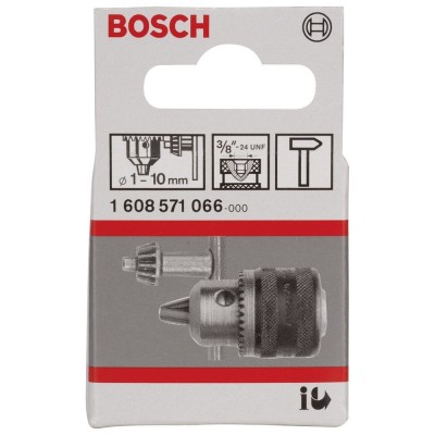 Bosch - 1-10 mm - 3/8''-24 Anahtarlı Mandren