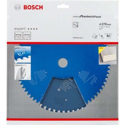 Bosch - Expert Serisi Çelik Levhalı Sandviç Panelleri için Daire Testere Bıçağı 270*30 mm 60 Diş