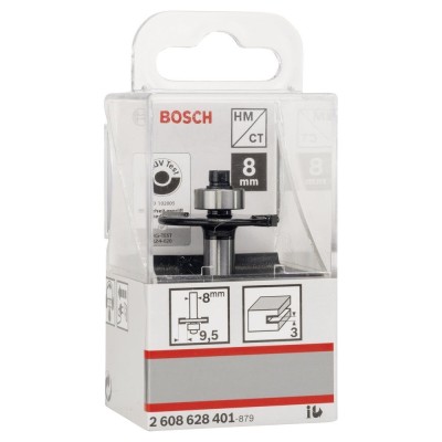 Bosch - Standard Seri Ahşap İçin Çift Oluklu, Sert Metal Bilya Yataklı Diskli Kanal Frezesi 8*32*3*51 mm