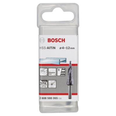 Bosch - HSS-AlTiN 9 Kademeli Matkap Ucu 4-12 mm