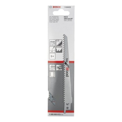Bosch - Top Serisi Ahşap için Panter Testere Bıçağı S 644 D - 5'li