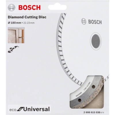 Bosch - Ekonomik Seri Genel Yapı Malzemeleri İçin Elmas Kesme Diski 180 mm Turbo