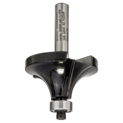Bosch - Standard Seri Ahşap İçin Çift Oluklu, Sert Metal Bilya Yataklı Yuvarlama Frezesi 8*15*66 mm