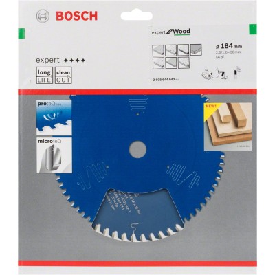 Bosch - Expert Serisi Ahşap için Daire Testere Bıçağı 184*30 mm 56 Diş