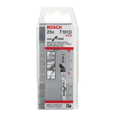 Bosch - Temiz Kesim Serisi Ahşap İçin T 101 D Dekupaj Testeresi Bıçağı - 25'Li Paket