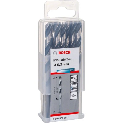 Bosch - HSS-PointeQ Metal Matkap Ucu 6,3 mm 10'lu