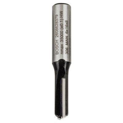 Bosch - Standard Seri Ahşap İçin Çift Oluklu, Sert Metal Düz Freze Ucu 8*6*48 mm