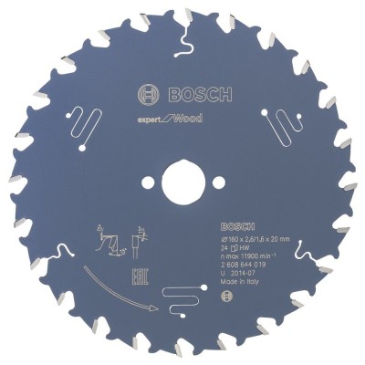 Bosch - Expert Serisi Ahşap için Daire Testere Bıçağı 160*20 mm 24 Diş