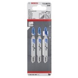 Bosch - Ekonomik Seri Inox (Paslanmaz Çelik) İçin T 118 EFS Dekupaj Testeresi Bıçağı - 3'Lü Paket
