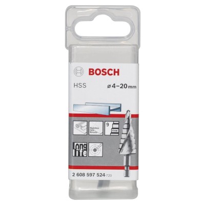 Bosch - HSS 9 Kademeli Matkap Ucu 4-20 mm