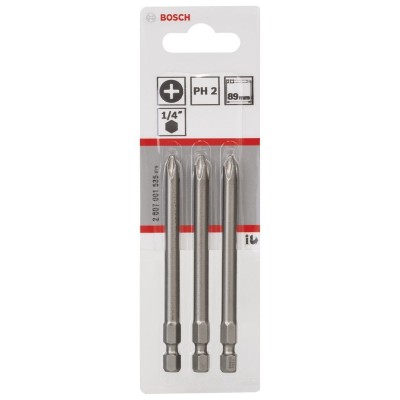 Bosch - Extra Hard Serisi Vidalama Ucu PH2*89 mm 3'lü