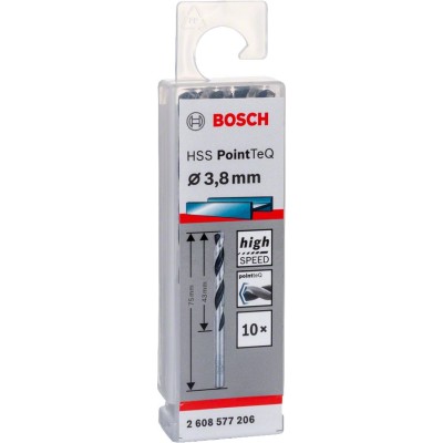 Bosch - HSS-PointeQ Metal Matkap Ucu 3,8 mm 10'lu