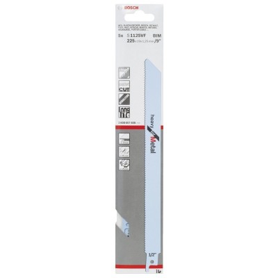 Bosch - Heavy Serisi Metal için Panter Testere Bıçağı S 1125 VF - 5'li