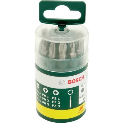 Bosch - 10 Parça Vidalama Ucu Seti (PH+PZ+S)