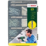 Bosch - 173 Parça Dübel, Vida, SDS Plus Matkap Uçlu Sabitleme Aksesuar Seti