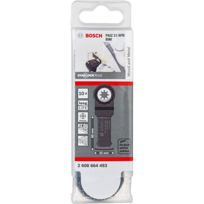 Bosch - Starlock Plus - PAIZ 32 APB - BIM Ahşap ve Metal İçin Daldırmalı Testere Bıçağı 10'lu