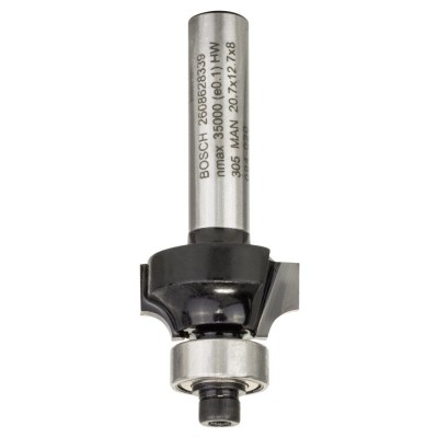 Bosch - Standard Seri Ahşap İçin Çift Oluklu, Sert Metal Bilya Yataklı Yuvarlama Frezesi 8*4*53 mm