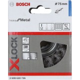 Bosch - X-LOCK - Heavy Serisi Metal İçin Burgulu Tel Fırça 75*0,35 mm