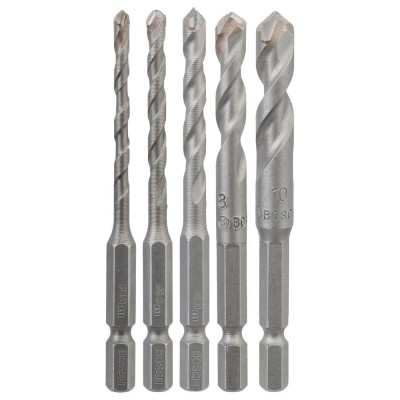 Bosch - Altıgen Şaftlı, HEX-9 Serisi HEX-9 Serisi Seramik için Matkap Ucu 5'li Set 4-5-6-8-10 mm