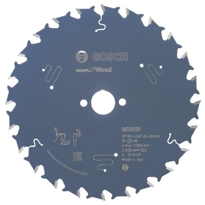 Bosch - Expert Serisi Ahşap için Daire Testere Bıçağı 165*20 mm 24 Diş