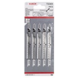Bosch - Kademeli Artan Dişli Serisi Ahşap İçin T 234 X Dekupaj Testeresi Bıçağı - 5'Li Paket