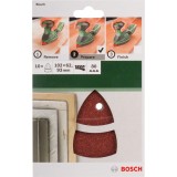 Bosch - Multi Zımpara Kağıdı 10'lu, 102 x 62/93 mm 80 Kum 11 Delik
