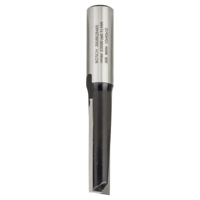 Bosch - Standard Seri Ahşap İçin Çift Oluklu, Sert Metal Ekstra Uzun Düz Freze Ucu 12*12*81mm