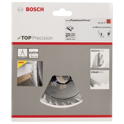 Bosch - Best Serisi Hassas Kesim Lamine Panel için Ön Çizme Bıçağı 100*22 mm 12+12 Diş