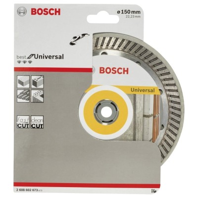 Bosch - Best Serisi Genel Yapı Malzemeleri İçin Turbo Segmanlı Elmas Kesme Diski 150 mm