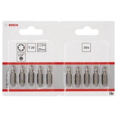 Bosch - Extra Hard Serisi Vidalama Ucu T20*25 mm 10'lu