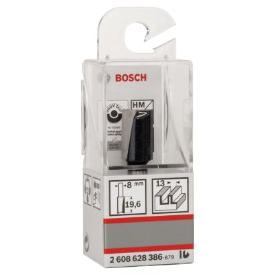 Bosch - Standard Seri Ahşap İçin Çift Oluklu, Sert Metal Düz Freze Ucu 8*13*51mm