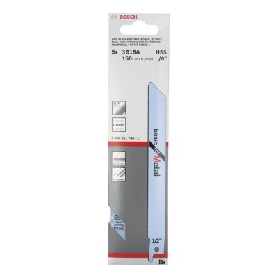 Bosch - Basic Serisi Metal için Panter Testere Bıçağı S 918 AF - 5'li
