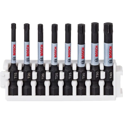 Bosch - Impact Control Serisi Vidalama Ucu 8'li T15/T20x2/T25x2/T30x2/T40 *50mm