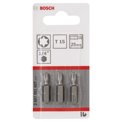 Bosch - Extra Hard Serisi Vidalama Ucu T15*25 mm 3'lü