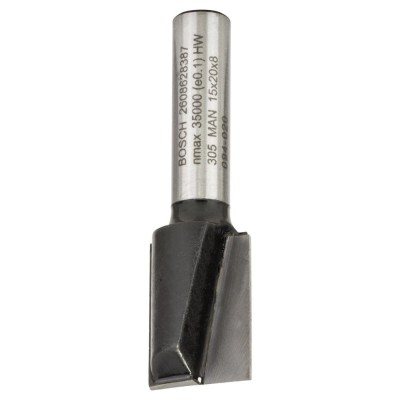 Bosch - Standard Seri Ahşap İçin Çift Oluklu, Sert Metal Düz Freze Ucu 8*15*51mm