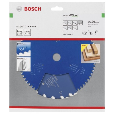 Bosch - Expert Serisi Ahşap için Daire Testere Bıçağı 190*30 mm 24 Diş