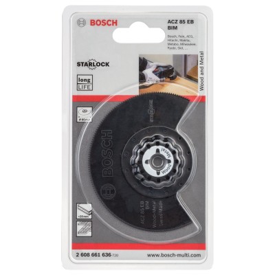Bosch - Starlock - ACZ 85 EB - BIM Ahşap ve Metal İçin Segman Testere Bıçağı, Bombeli 1'li