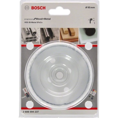 Bosch - Yeni Progressor Serisi Ahşap ve Metal için Delik Açma Testeresi (Panç) 95 mm