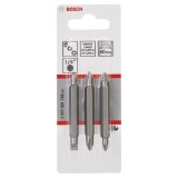 Bosch - Çift Taraflı Vidalama ucu PH1/PZ1/S0*60 mm 3'lü