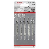 Bosch - Temiz Kesim Serisi Sert Ahşap İçin T 101 AOF Dekupaj Testeresi Bıçağı - 5'Li Paket