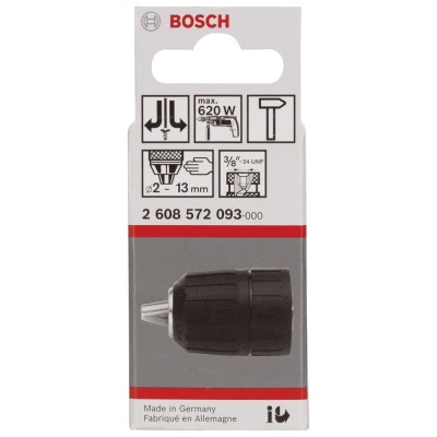 Bosch - 1,5-13 mm - 3/8''-24 Anahtarsız Mandren